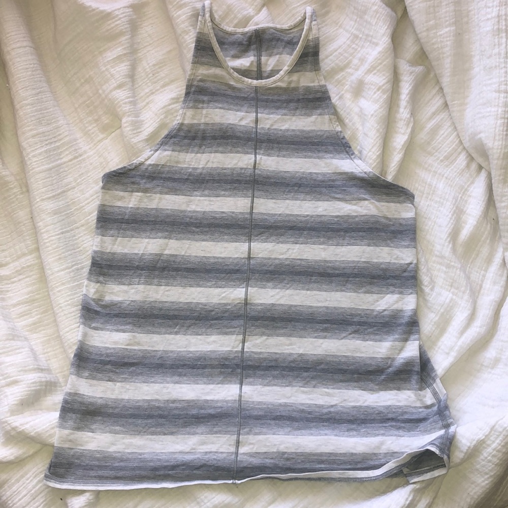 Lululemon striped grey tank top